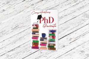 red door inspirations graduation card - mba and phd graduate graduation card. includes single card and envelope. (phd graduate)