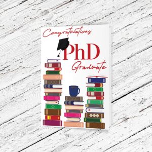 Red Door Inspirations Graduation Card - MBA and PhD Graduate Graduation Card. Includes single card and envelope. (PhD Graduate)