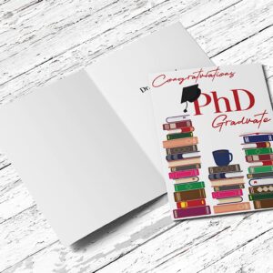 Red Door Inspirations Graduation Card - MBA and PhD Graduate Graduation Card. Includes single card and envelope. (PhD Graduate)