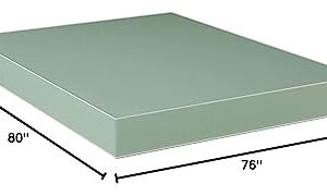 Greaton, 9-Inch Medium Firm Pocket Coil Water-Resistance Vinyl Mattress, Easy to Clean, Comfortable & Noise Free, King, Green