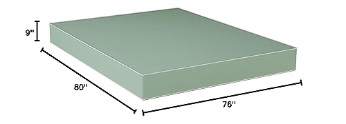 Greaton, 9-Inch Medium Firm Pocket Coil Water-Resistance Vinyl Mattress, Easy to Clean, Comfortable & Noise Free, King, Green