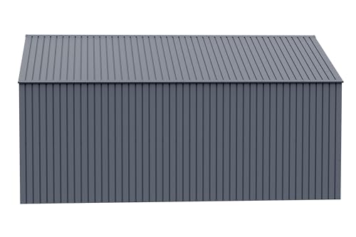 Arrow Shed Elite 12' x 16' Outdoor Lockable Gable Roof Steel Storage Shed Building, Anthracite