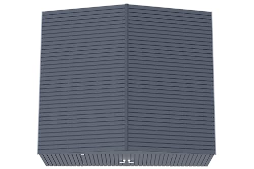 Arrow Shed Elite 14' x 12' Outdoor Lockable Gable Roof Steel Storage Shed Building, Anthracite