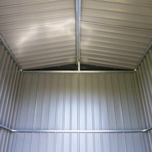 Arrow Shed Elite 14' x 14' Outdoor Lockable Gable Roof Steel Storage Shed Building, Anthracite