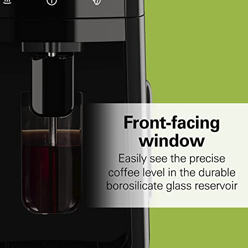 Hamilton Beach One Press Programmable Dispensing Drip Coffee Maker with 12 Cup Internal Brew Pot, Removable Water Reservoir, Black Next Gen (47600)