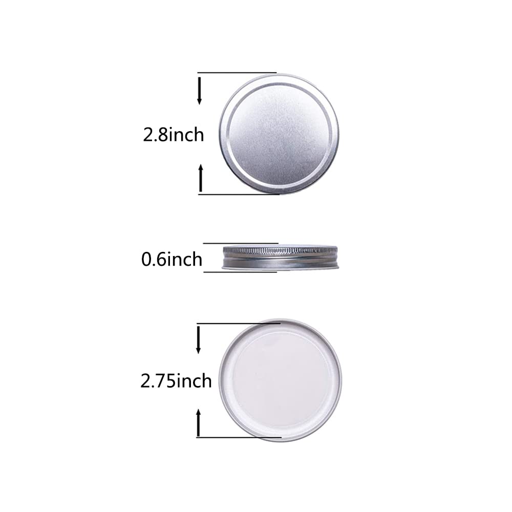 30 Pcs Regular Mouth Mason Jar Lids ，Leak Proof Secure Mason Storage Solid Caps，Metal Mason Canning Lids Decorative Mason Jar Caps for Food Storage.