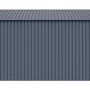 Arrow Shed Elite 14' x 12' Outdoor Lockable Gable Roof Steel Storage Shed Building, Anthracite