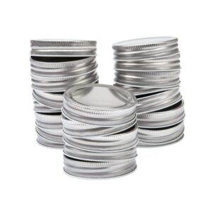 30 Pcs Regular Mouth Mason Jar Lids ，Leak Proof Secure Mason Storage Solid Caps，Metal Mason Canning Lids Decorative Mason Jar Caps for Food Storage.