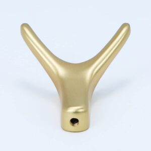 Cow Head Towel Hooks Creative Coat Robe Hooks Wall Hooks for Heavy Duty Bathroom Bedroom Kitchen Hotel Pool Hanging Towel Clothes Hats Bags 4 Pcs (Brushed - Gold)