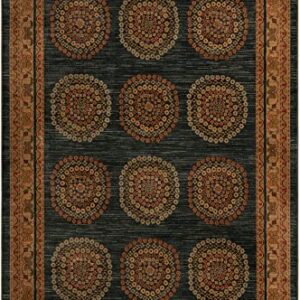 Rugs.com Kashkuli Gabbeh Collection Rug – 7' x 10' Blue Medium Rug Perfect for Bedrooms, Dining Rooms, Living Rooms