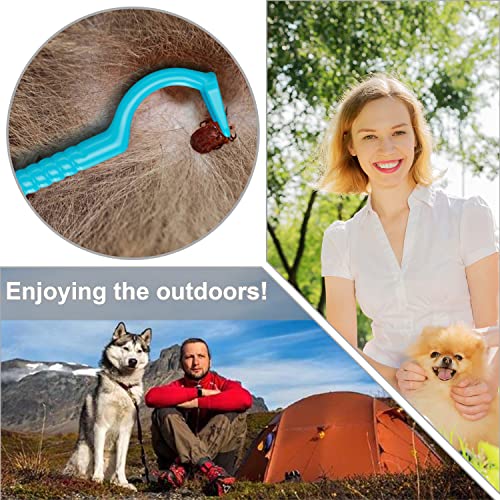 Tick Remover Tool for Dogs, Cats, and Humans - Painlessly Remove Ticks in Seconds - Set of 3 Tick Hooks, Including Storage Box