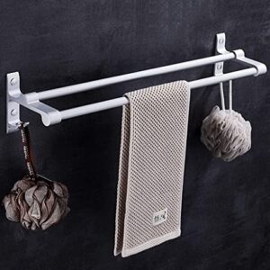 XHALERY Bathroom Kitchen Shower Bath Single Wall-Mounted Aluminum Towel Rack Towel Rack Organizer Hook Heavy and Space-Saving, Length (40 cm, 60 cm) Tower Hanger/40 * 14 * 9Cm