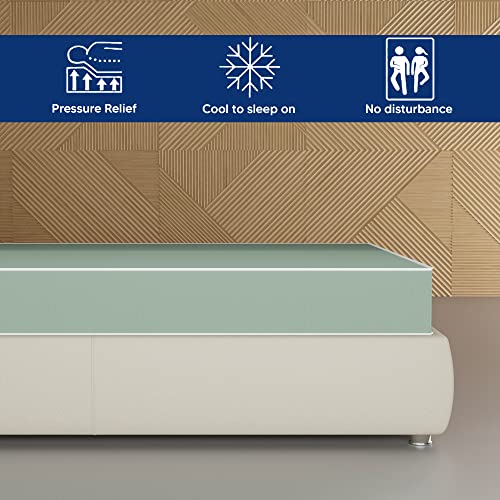 Greaton, 9-Inch Medium Firm Pocket Coil Water-Resistance Vinyl Mattress, Easy to Clean, Comfortable & Noise Free, Twin, Green