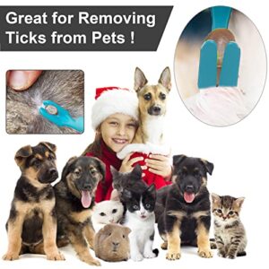 Tick Remover Tool for Dogs, Cats, and Humans - Painlessly Remove Ticks in Seconds - Set of 3 Tick Hooks, Including Storage Box