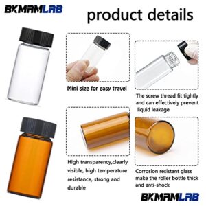 BKMAMLAB 30ml Clear Small Glass Vials 30pcs with Screw Caps(30pcs)