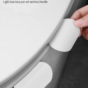 2 PCS Toilet Lid Lifter, Toilet Seat Lifter Toilet Seat Handle Lifter Toilet Cover Lifter,Avoid Touching Toilet Cover Handle Bathroom Accessories for Home, Office, Hotel, White