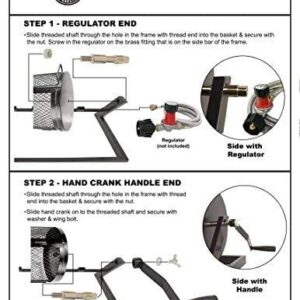 Santa Barbara Chili Roaster CRBBQ-Kit 5 Burner Hatch Chile Roaster Propane Roaster Drum, Regulator & Apron Kit