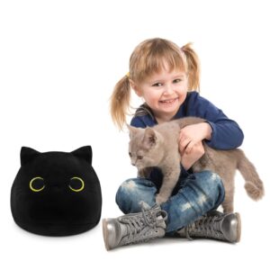 NBDIB Black Cat Plush Toy 15.7inch Black Cat Pillow for Kids and Adult Soft Stuffed Animals Plush Toy Gift for Halloween Easter Christmas Birthday