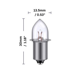 TBE LIGHTING Replacement 2D 2.4 Volt, 0.7A Bayonet Base P13.5 Krypton Flashlight Bulbs, Pack of 2 Energy efficient Flashlight Krypton Bulbs to fit a Standard 2D Torches