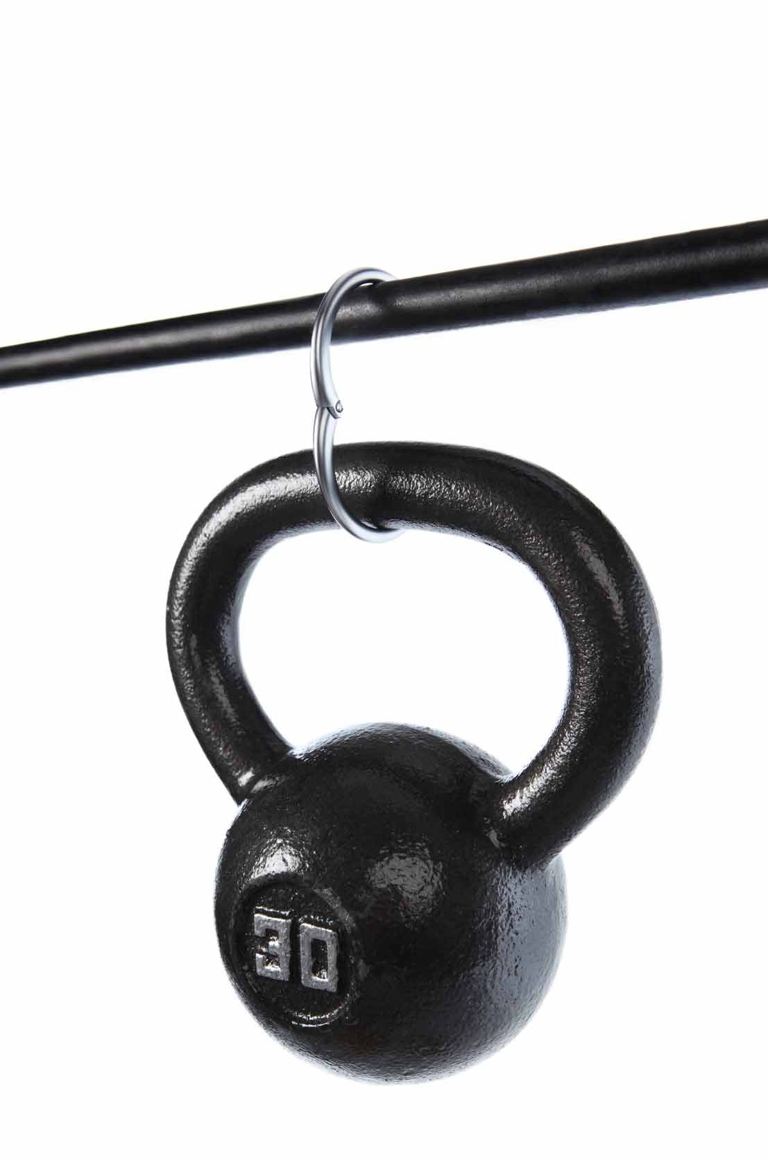 Clipa Bag Hanger - Matte Black PVD - The Ring That Opens Into a Hook and Hangs in Just 1/2" of Space, Holds 33 lbs., 3 yr. Warranty