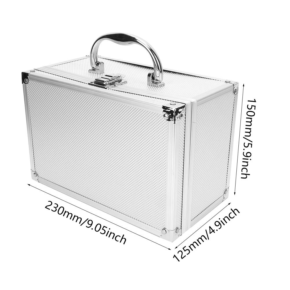 Deosdum Aluminum Tool Box, Portable Display Case Tool Case Aluminum Hard Case Equipment Tool Box Instrumentation Box 230x150x125mm