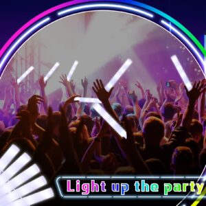 Liliful Glow LED Cheer Sticks Light up Glow Sticks Wedding Wand for Birthday Wedding Bridal Shower Raves Carnival Concert Glow in Dark Party (72 Pcs)