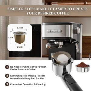 Empstorm 20 Bar Espresso Machine, Cappuccino Machines with Milk Frother Steam Wand, Latte Machine for Home&Barista, Automatic Shut-off Function