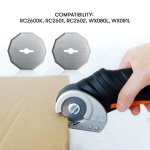 Replacement Rotary Blades Compatible with WORX WX082L 4V ZipSnip Cordless Electric Scissors, WA2300 Replacement Blades Fits RC2600K,RC2601, RC2602, WX080L, WX081L (2 Pcs)