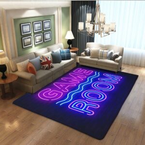 SAMAUN Teens Anime Large Game Area Rugs 3D Gamer Carpet Decor Game Printed Living Room Mat Bedroom Controller Player Boys Gifts Home Non-Slip Crystal Floor Polyester Mat Game Rugs 39x60inches