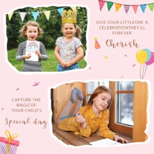 Buildinest Rainbow Birthday Party Invitations with Envelopes (20-Pack), 4"x6" Rainbow Cloud Heart Birthday Invitation Cards, Rainbow of Fun Party Invites-B31