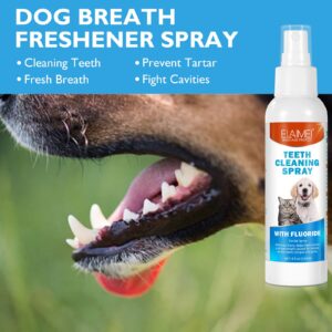 Dog Breath Freshener, Dog Teeth Cleaning Spray, Freshens Breath Instantly, Dog Dental Spray, Pet Fresh Breath Dental Spray, Dog Mouthwash Without Brush Fights Tartar (1pack)