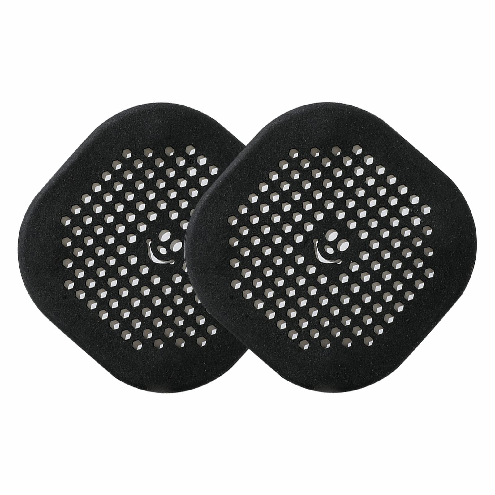 Shower Drain Hair Catcher, Hair Drain Catcher with Suction Cups Tub Drain Hair Catcher Hair Stopper for Shower Drain Bathtub Hair Drain Catcher for Bathroom Bathtub Kitchen Sinks (Black)