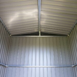 Arrow Shed Elite 12' x 16' Outdoor Lockable Gable Roof Steel Storage Shed Building, Anthracite