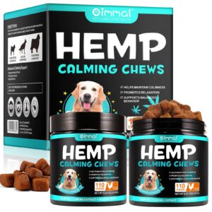 Calming Chews for Dogs, 110PCS Hemp Calming Treats Dog Anxiety Relief, Advanced Dog Calming Chews,Traval-Thunder-Seperations Stress Relief Calming Dog Treats (Chicken Flavor)