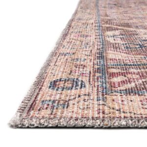 Rugs.com Nostalgia Collection Washable Rug – 7' 10 Square Pink Flatweave Perfect for Living Rooms, Kitchens, Entryways