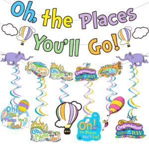 oh the places you'll go decorations dr seuss party decorations oh the places you'll go banner hot air balloon decorations kindergarten preschool graduation decorations