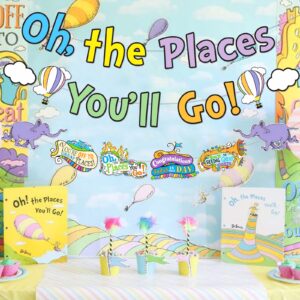 Oh The Places You'll Go Decorations Dr Seuss Party Decorations Oh The Places You'll Go Banner Hot air Balloon Decorations Kindergarten Preschool Graduation Decorations