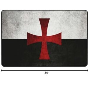 Symbol of The Knights Templar Area Rug Living Room Kitchen Bedroom Sofa Bedside Carpet Floor Mats 36"X24"