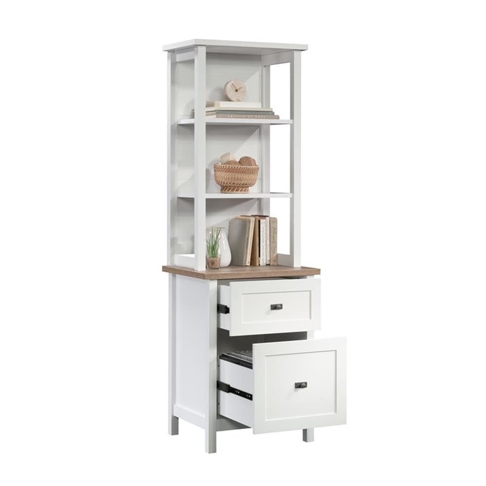 Sauder Cottage Road Engineered Wood Storage Tower in White Finish