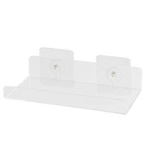 tmay floating shelf | acrylic acid speaker shelves wall mounted with removable rail - no drilling shelf wall mount shelf for home bedroom living room bathroom