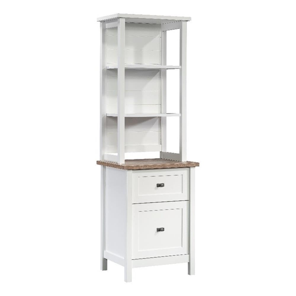 Sauder Cottage Road Engineered Wood Storage Tower in White Finish