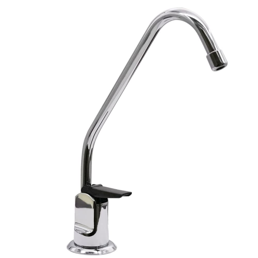 Westbrass A2031-NL-26 8" Touch-Flo Style Pure Cold Water Dispenser Faucet, 1-Pack, Polished Chrome