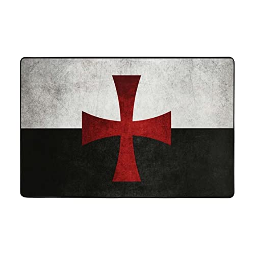 Symbol of The Knights Templar Area Rug Living Room Kitchen Bedroom Sofa Bedside Carpet Floor Mats 36"X24"