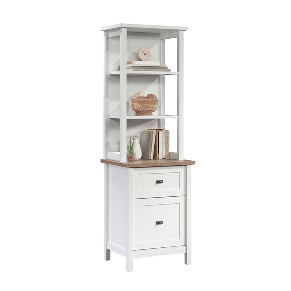 Sauder Cottage Road Engineered Wood Storage Tower in White Finish