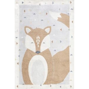 nuLOOM Talia Bashful Fox Kids Machine Washable Area Rug, 5x8, Beige