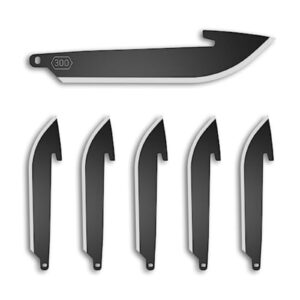 outdoor edge razorsafe 3" black drop-point | 6 pack of black edc drop point blades | compatible 3" razor blade knives | perfect for work & everyday carry