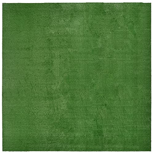 Garland Rug Artificial Grass 12 Ft. X 12 Ft. Large Indoor/Outdoor Area Rug Green -Lush Green, Durable, and Low-Maintenance for Patios, Lawns, and More