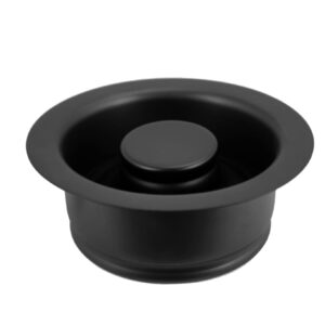 westbrass a2089-62 4-1/4" kitchen sink waste disposal drain flange and stopper, matte black