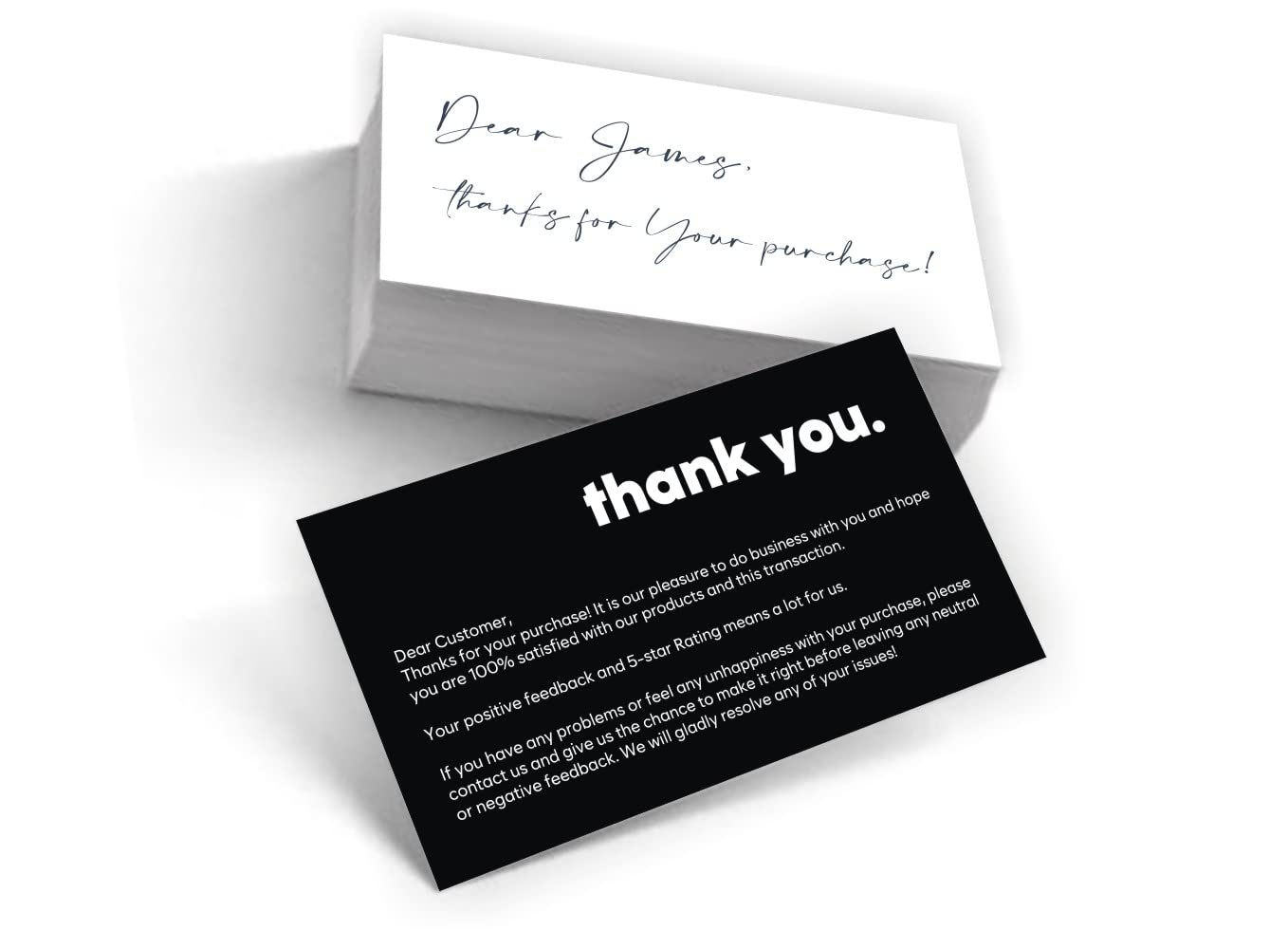 EppoBrand 80x Thank You For Your Purchase Order Feedback Request Cards Easy to Write On