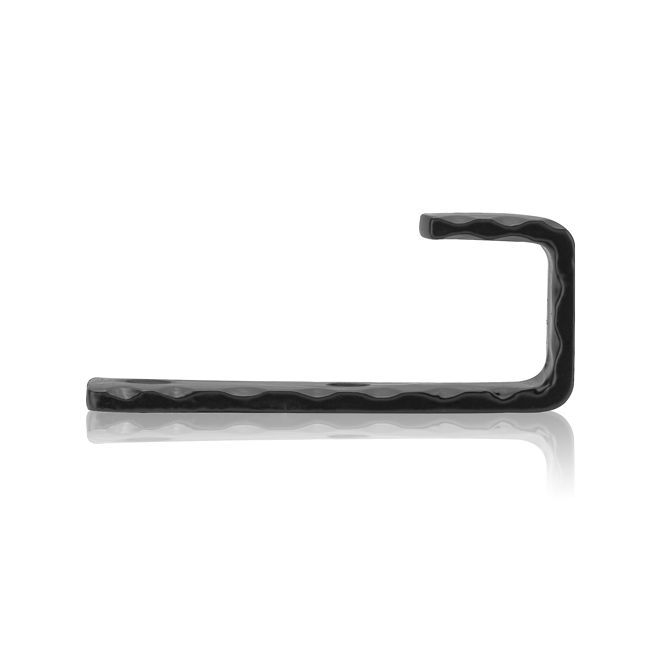 CRAFTSMAN ROAD Vintage Hammered Cast Iron Wall Hooks (Black Finish, Set of 4) - Rustic, Farmhouse Coat Hooks | Great for Coats, Bags, Towels, Hats